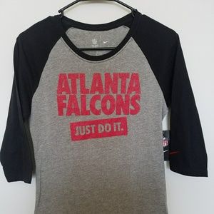 Women's Falcons Raglan Tee Size S